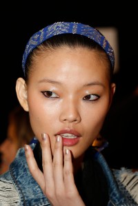 Backstage at Reem Acra RTW Spring 2016
