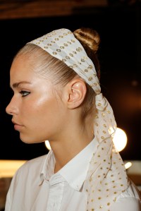 Backstage at Reem Acra RTW Spring 2016