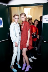Backstage at Roberto Cavalli Spring 2016