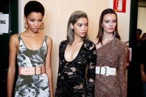 Backstage at Roberto Cavalli Spring 2016