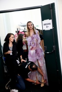 Backstage at Roberto Cavalli Spring 2016