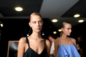 Backstage at Salvatore Ferragamo Spring 2016