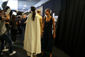 Backstage at Salvatore Ferragamo Spring 2016