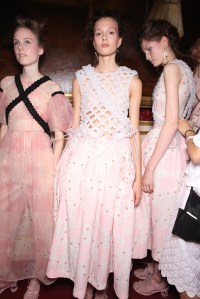 Backstage at Simone Rocha Spring 2016