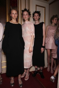 Backstage at Simone Rocha RTW Spring 2016