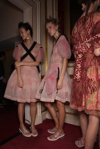 Backstage at Simone Rocha RTW Spring 2016