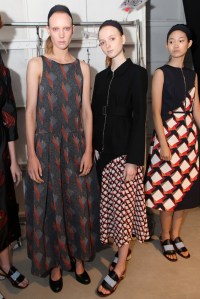 Backstage at Suno RTW Spring 2016