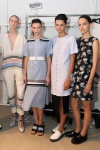 Backstage at Suno RTW Spring 2016