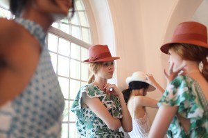 Backstage at Temperley London Spring 2016