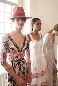 Backstage at Temperley London Spring 2016