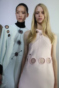 Backstage at Thomas Tait Spring 2016