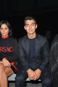 Joe Jonas sitting front row at Versace show Ready to Wear Spring 2016, Milan Fashion Week