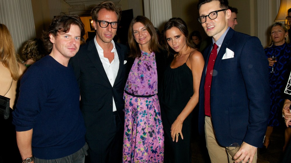 Christopher Kane, Erik Torstensson, Natalie Massenet, Victoria Beckham Erdem Moralioglu Vogue London Fashion Week Party 2015 Winfield House