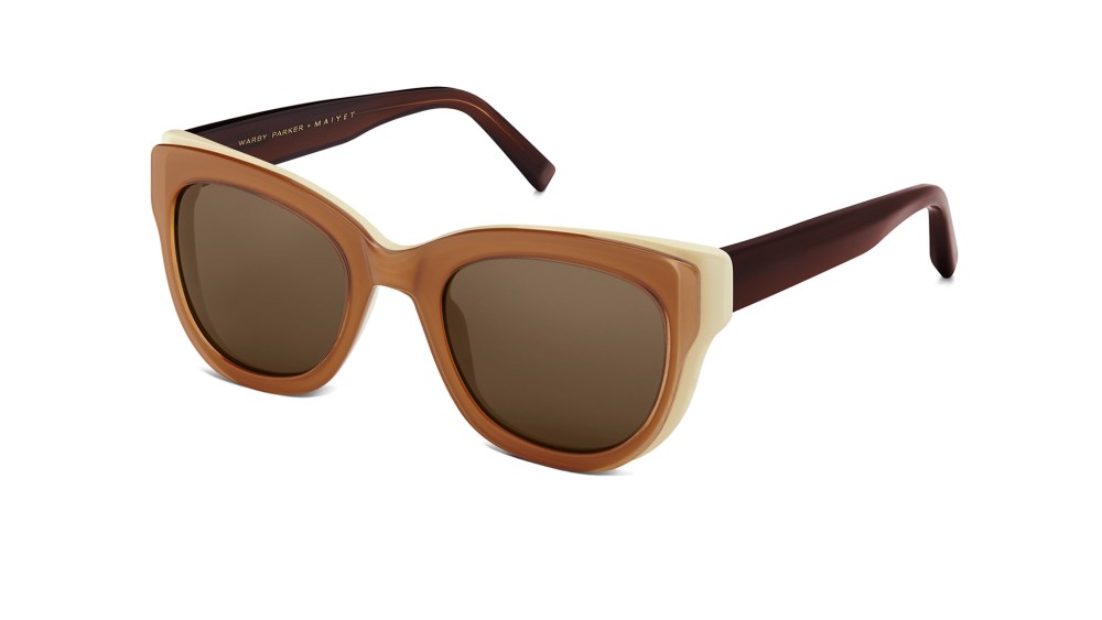 A pair of Warby Parker x Maiyet sunglasses.