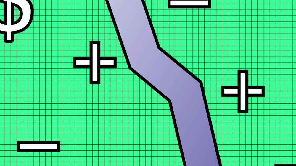 Stock market decline illustration