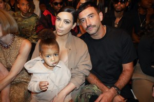 North West, Kim Kardashian and Riccardo Tisci.