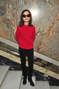 Isabelle Huppert front row acne spring 2016