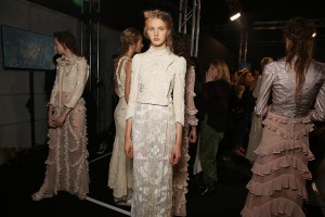 Backstage at Alexander McQueen RTW Spring 2016