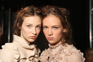 Backstage at Alexander McQueen RTW Spring 2016