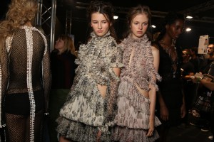 Backstage at Alexander McQueen RTW Spring 2016