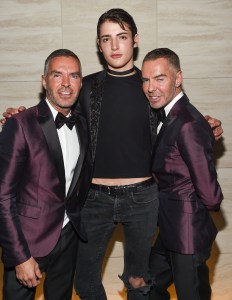 Dean and Dan Caten with Harry Brant