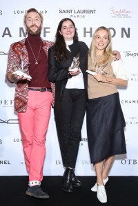 ANDAM winners Stephane Ashpool, Léa Peckre and Charlotte Chesnais