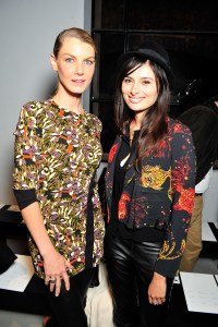Angela Lindvall and Gabriella Wright Front Row at John Galliano Spring 2016