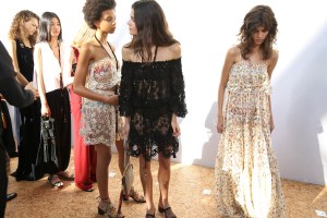 Backstage at Chloé Spring 2016