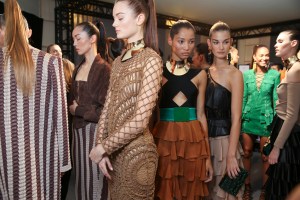 Backstage at Balmain Spring 2016