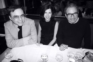 Bertrand Burgalat, Vanessa Seward and Jean Touitou Purple x APC Dinner Paris Fashion Week 2015