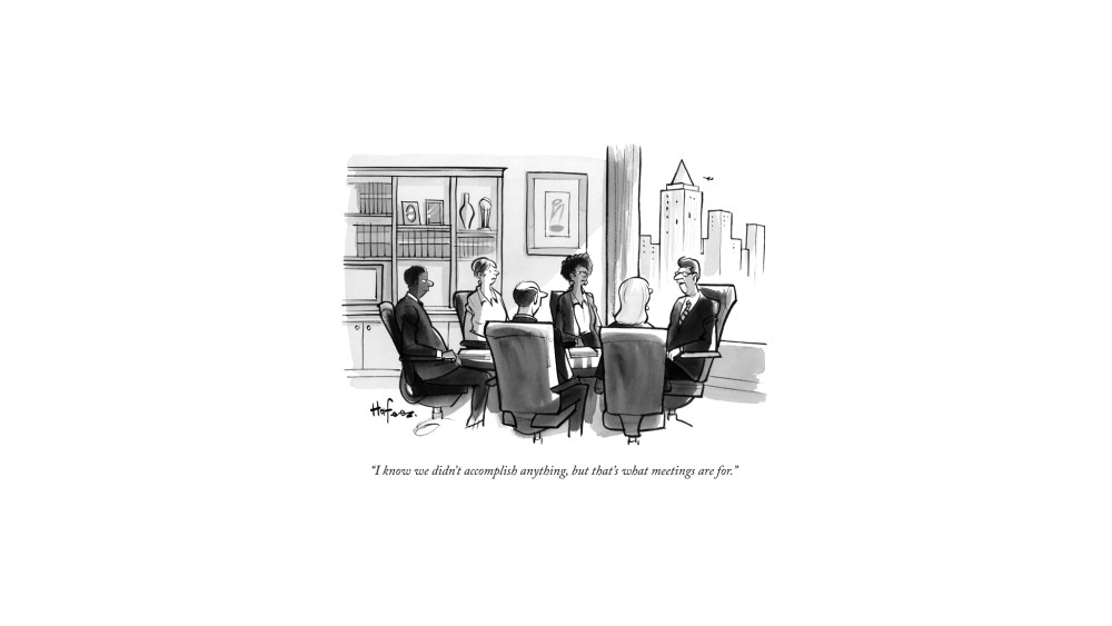 Bloomberg Hangs New Yorker Cartoon to Discourage Pointless Meetings