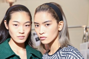 Backstage at Akris Spring 2016