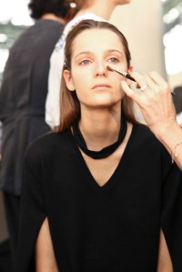 Backstage at Akris Spring 2016