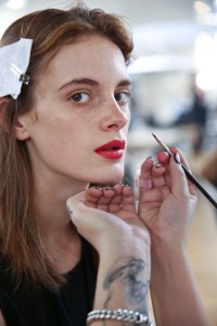 Backstage at Nina Ricci Spring 2016