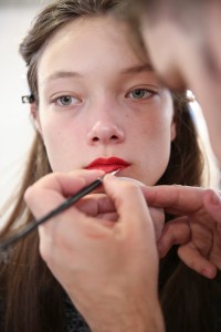 Backstage at Nina Ricci Spring 2016