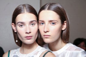Backstage at Sacai Spring 2016
