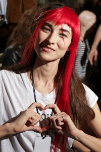 Backstage at Yohji Yamamoto Spring 2016