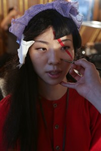Backstage at Yohji Yamamoto Spring 2016