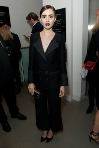 Lily Collins Chanel Mademoiselle Privé exhibition in London, 2015.