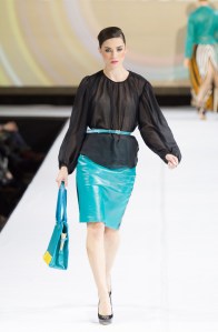 A look on the runway at the Art of Fashion runway show.
