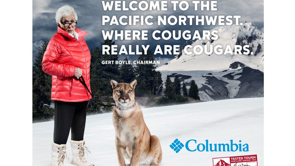 A visual from Columbia's “Tested Tough” campaign.