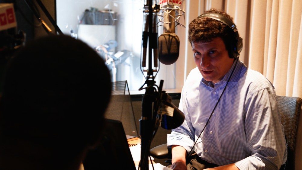 David Remnick behind the scenes for "The New Yorker Radio Hour."