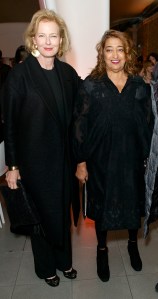 Julia Peyton-Jones and Zaha Hadid Ed Burstell Zaha Hadid Edeline Lee Aquazurra
