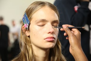 Backstage at Emanuel Ungaro Spring 2016