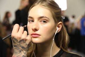 Backstage at Emanuel Ungaro Spring 2016