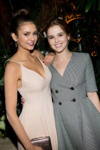 Nina Dobrev in Calvin Klein Collection with Zoey Deutch.