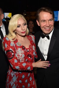 Lady Gaga (in Marc Jacobs) and Jeff Koons