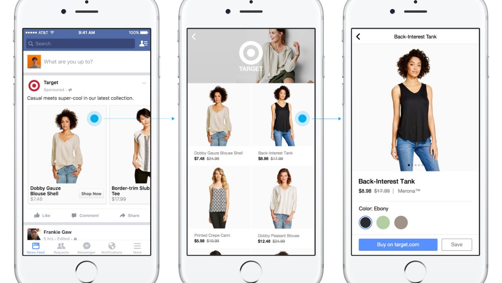 Facebook shopping app