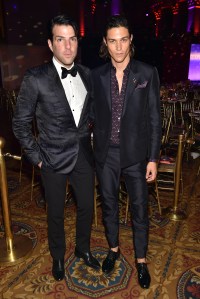 Zachary Quinto and Miles McMillan at FGI Night of Stars, 2015