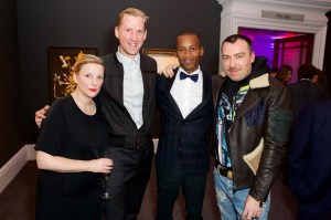 Lou Dalton, Christopher Raeburn, Eric Underwood and James Long Tommy Hilfiger Edun Frieze London Party